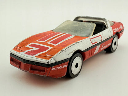 1984 Corvette Matchbox 1983 Czerwony 1:56 Made in Macau – zdjęcie 3