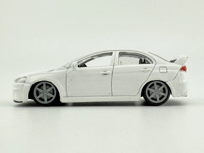 MITSUBISHI LANCER EVOLUTION, Bburago, Die cast 11524, Biały, 1:64, Resoraki – zdjęcie 3