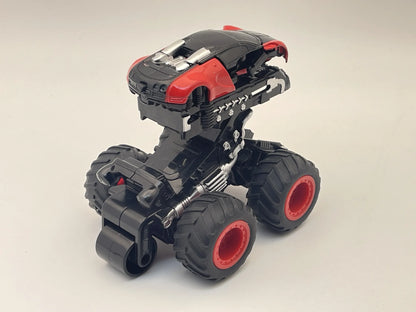 TRANSFORMERS MONSTER TRUCK jak BUGATTI, Die cast, Czerwony, 1:64, Resoraki – zdjęcie 3