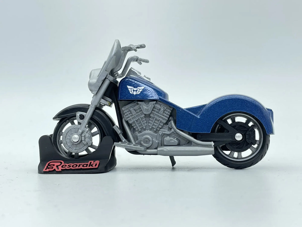 CHOPPER, Maisto + Stojak Resoraki, Die cast 52380, Niebieski,, 1:18 – zdjęcie 3