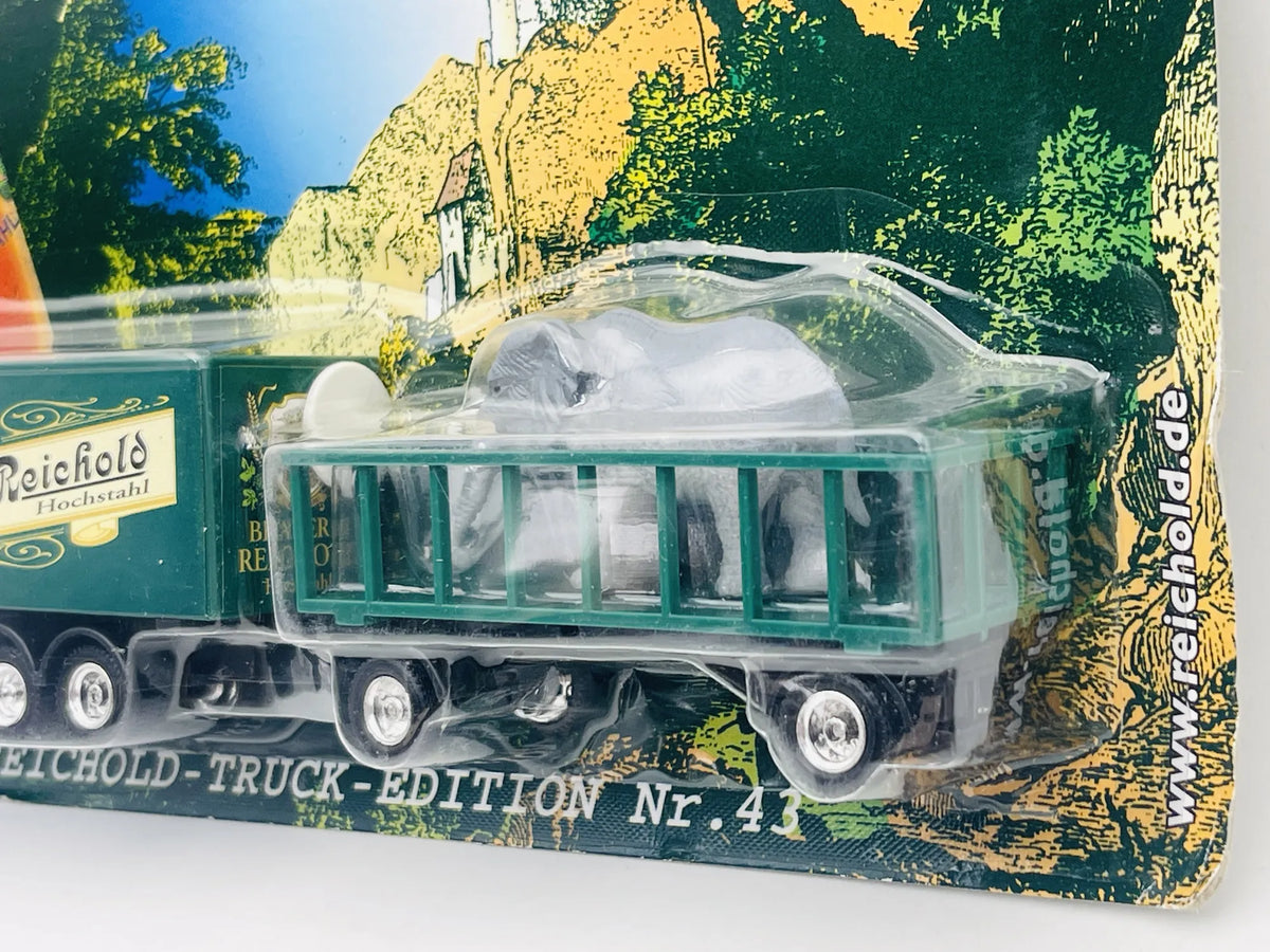 MAN TRUCK Przyczepa na Słonia Grell 1:87 Brauerei Reichold Blister Zielony – zdjęcie 3