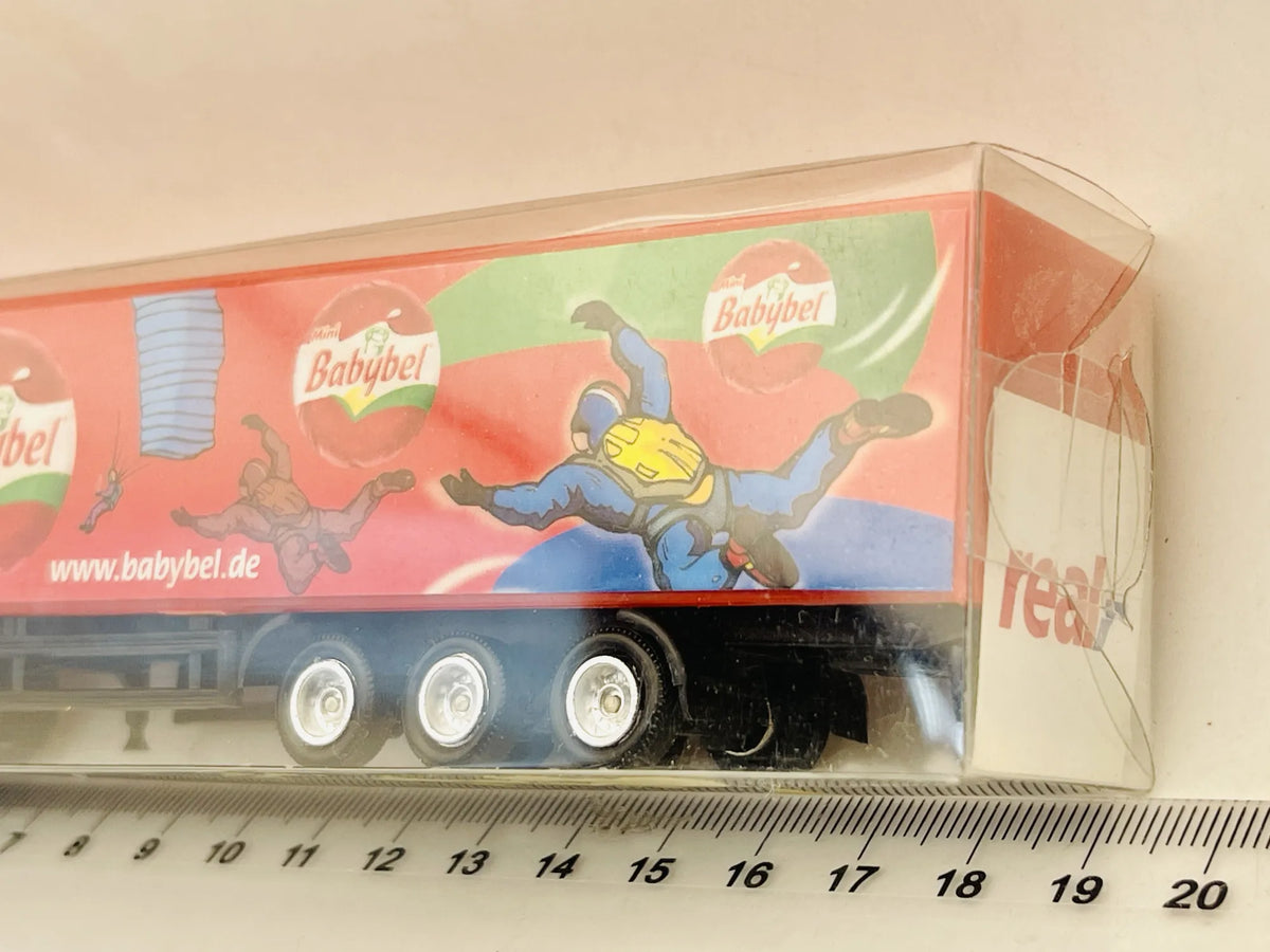 Mercedes Actros Grell 1:87 Ciężarówka Promocyjna Babybel Blister Czerwony – zdjęcie 3