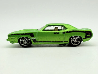 Plymouth AAR Cuda, Hot Wheels 2008, Die cast N4032, Resoraki, Zielony, 1:64 – zdjęcie 3