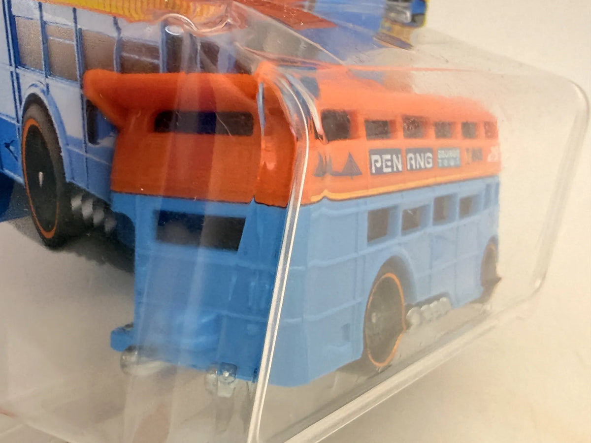 TROUBLE DECKER Hw Fast Transit Hot Wheels 2024 Niebieski 1:64 – zdjęcie 3