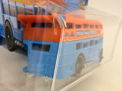 TROUBLE DECKER Hw Fast Transit Hot Wheels 2024 Niebieski 1:64 – zdjęcie 3