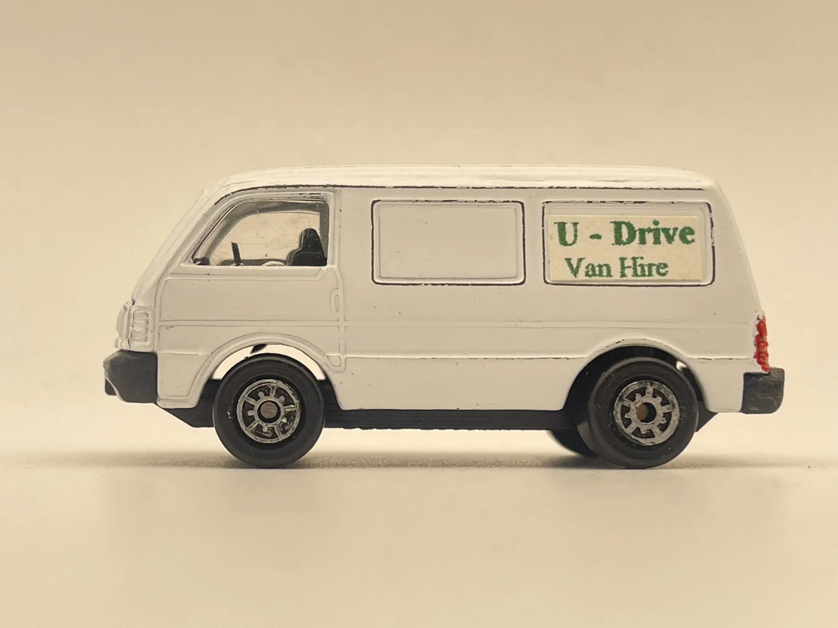 FORD ECONOVAN, Stare Maisto, U-Drive Van Hire, Vintage Die cast, Biały 1:64 – zdjęcie 3
