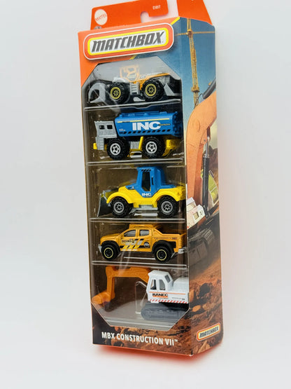 5 Pack MBX Construction VII Matchbox 2024 MBX Construction 1:64 INC Blister – zdjęcie 3