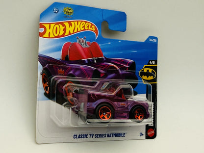 Classic TV Series Batmobile Hot Wheels Mainline 1:64 Blister Fioletowy – zdjęcie 3