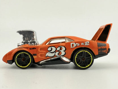 '69 DODGE DAYTONA TOONED, Hot Wheels 2003-16, Die cast J35, Pomarańcz, 1:64 – zdjęcie 3