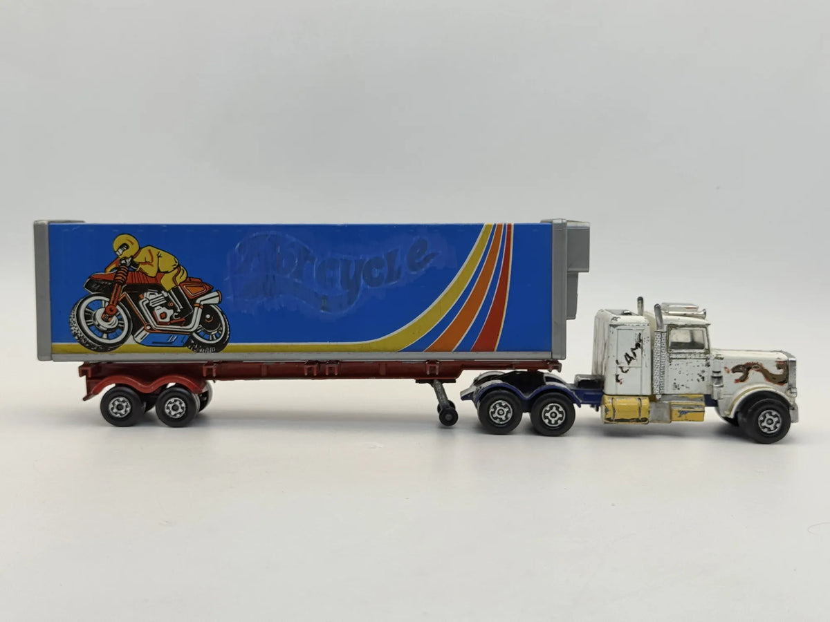 Peterbilt Truck Superfast Matchbox 1978 Niebieski 1:32 Made in England – zdjęcie 3