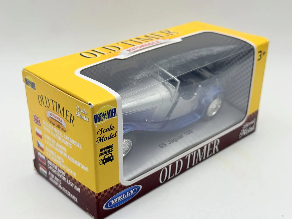 SS JAGUAR 100 Old Timer Welly Niebieski 1:31 – zdjęcie 3