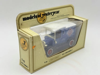 1912 FORD MODEL T Matchbox 1978 Niebieski 1:35 Made in England Smith's – zdjęcie 3