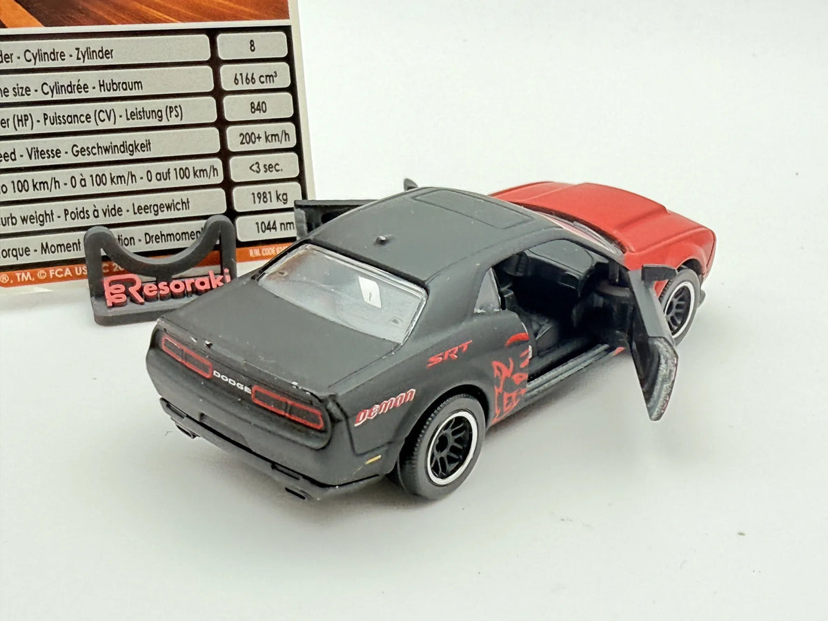 DODGE CHALLENGER SRT DEMON, Majorette, Resoraki, Die cast, Czerwony, 1:66 – zdjęcie 3