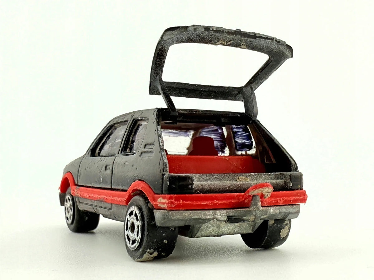 PEUGEOT 205 GTI, Majorette, Made in France, Die cast N 281, Czarny, 1:53 – zdjęcie 3