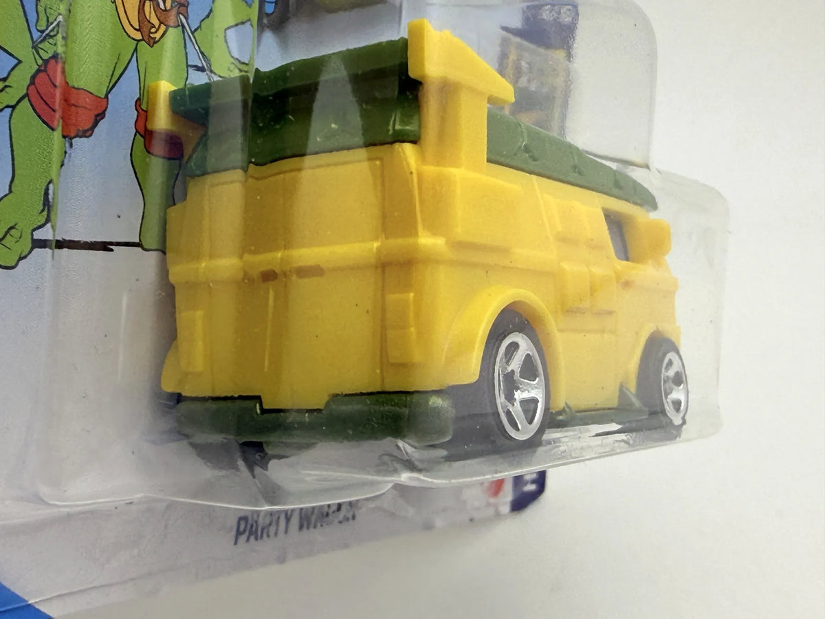 PARTY WAGON Ninja Turtles Hot Wheels 2020 Żółty 1:64 Protektor – zdjęcie 3