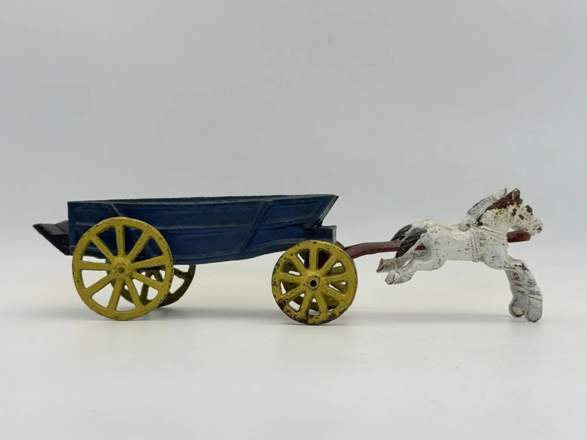 Antyczny Żeliwny wóz zaprzężony w konie 1930 1:16 Made in United States – zdjęcie 3