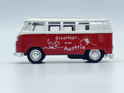 Volkswagen Microbus (1962), VW Greetings from Austria, Welly, Die cast 1:32 – zdjęcie 3