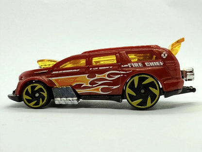 Nitro Tailgater Straż pożarna Hot Wheels 2014 Czerwony 1:64 – zdjęcie 3