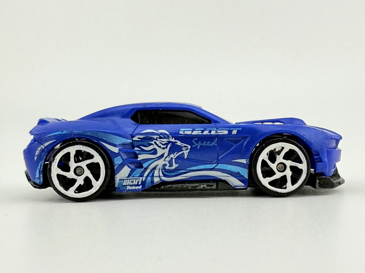 BEAST Jak Camaro, ZURU Metal Machines, Die cast HY 200003, Niebieski, 1:64 – zdjęcie 3