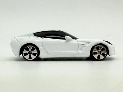 2014 CORVETTE STINGRAY, Maisto, Die cast, Biały, 1:64, Resoraki – zdjęcie 3