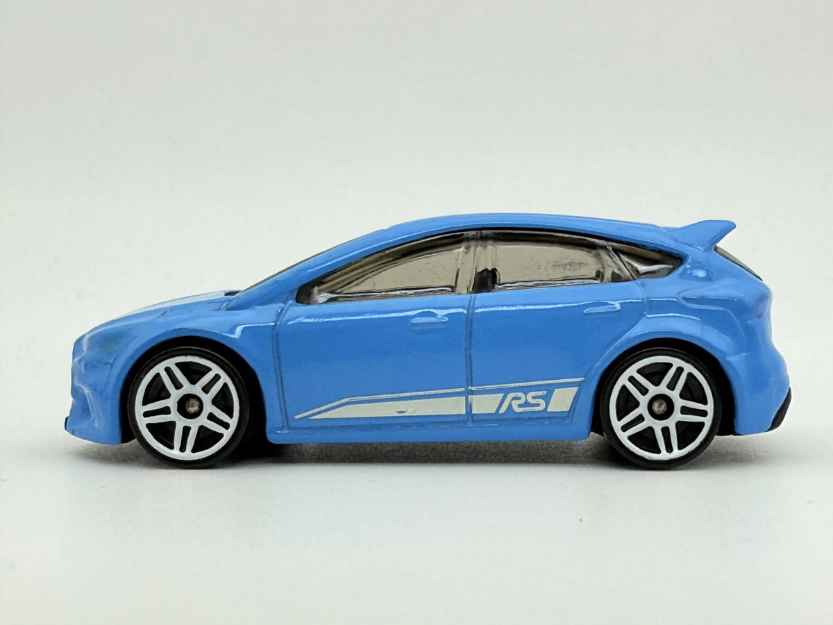 FORD FOCUS RS, Hot Wheels 2016, Resoraki, Die cast DHP07, Niebieski, 1:64 – zdjęcie 3