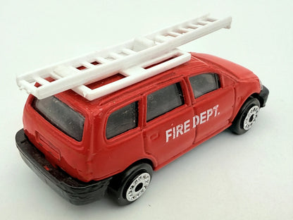 FIRE DEPT VAN, Straż Pożarna, Die cast, Resoraki, Czerwony, 1:64 – zdjęcie 3