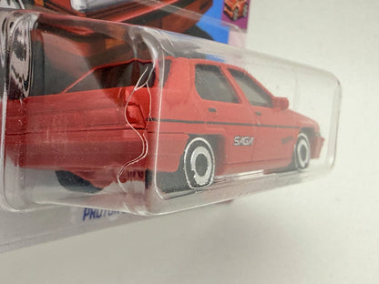 Proton Saga Compact Kings Hot Wheels 2024 Czerwony 1:64 – zdjęcie 3