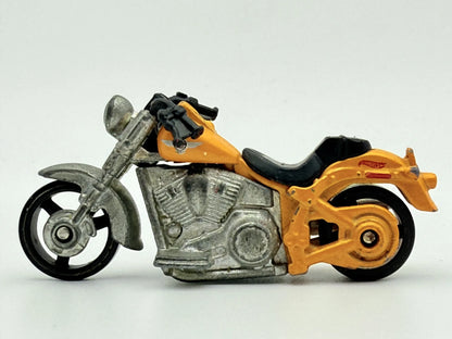 Harley-Davidson Fat Boy, Hot Wheels 2012, Resoraki, Die cast, Żółty, 1:64 – zdjęcie 3