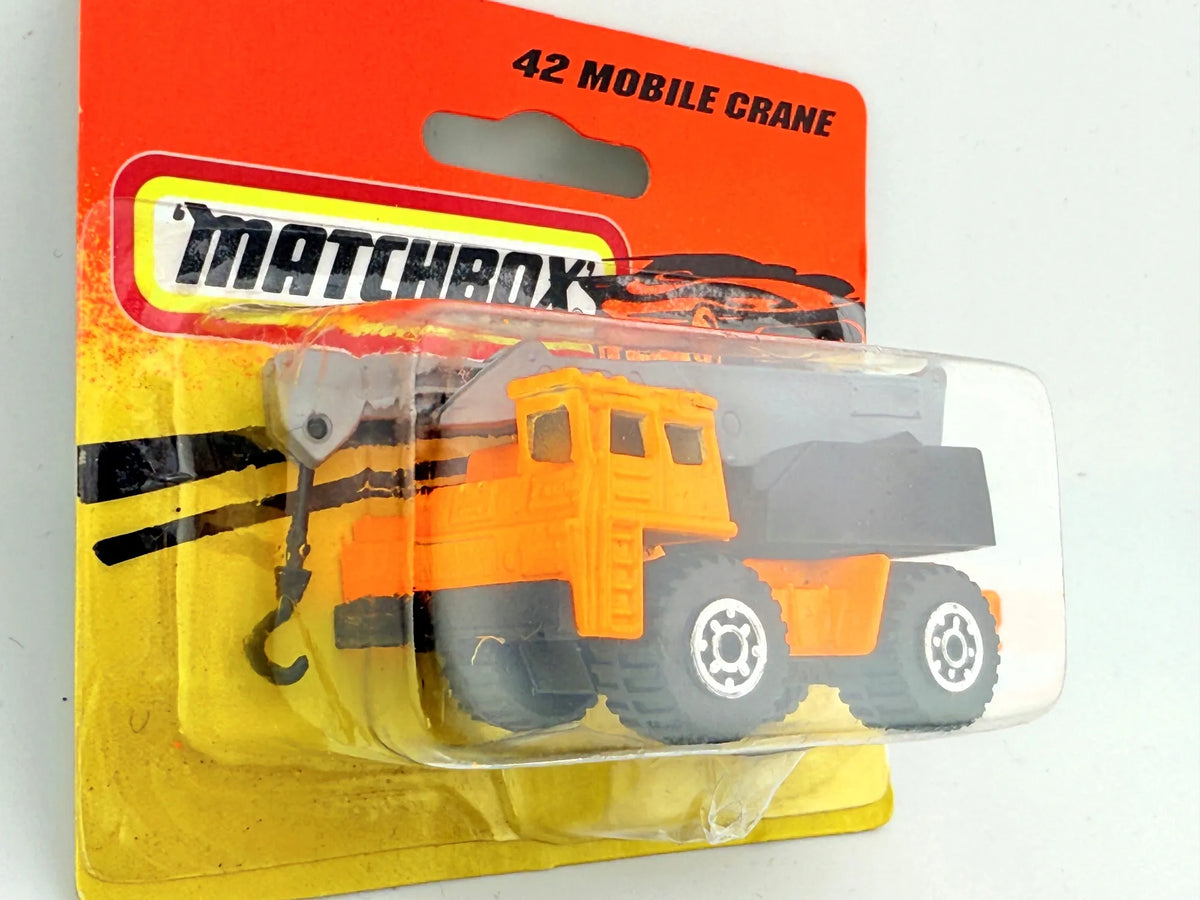 MOBILE CRANE, Matchbox, Resoraki, Die cast 42, Pomarańczowy,, 1:100 – zdjęcie 3