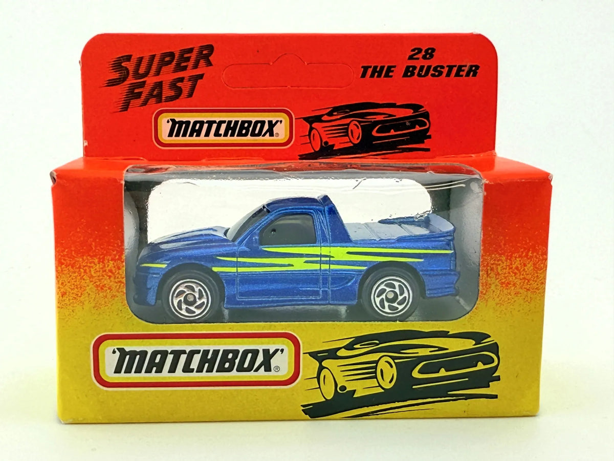 THE BUSTER, Matchbox, Resoraki, Die cast 28, Niebieski, 1:64 – zdjęcie 3