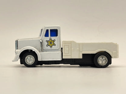 Police tow truck, Szeryf, Resoraki, Die cast, Biała 1:64 – zdjęcie 3