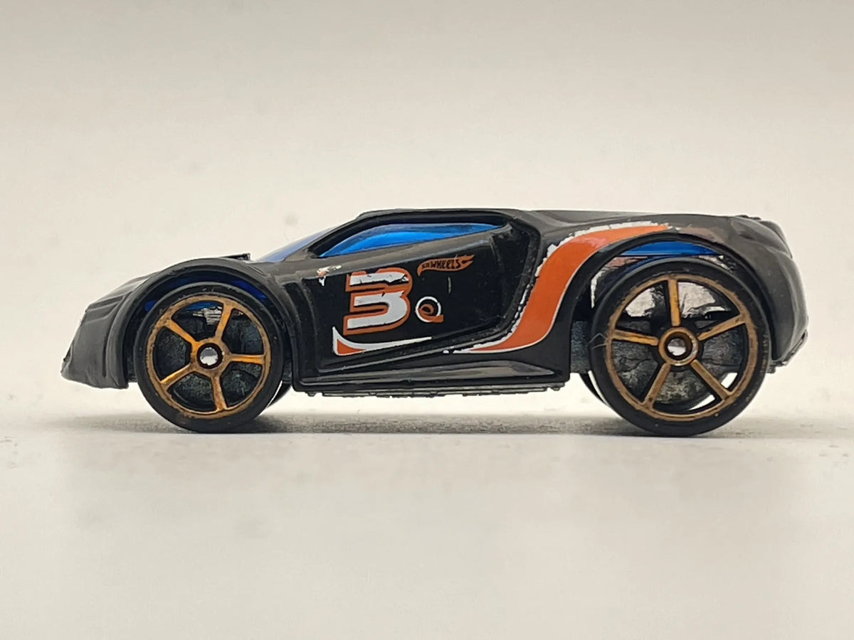 ULTRA RAGE, Hot Wheels 2007, Resoraki, Die cast E12, Czarny, 1:64 – zdjęcie 3