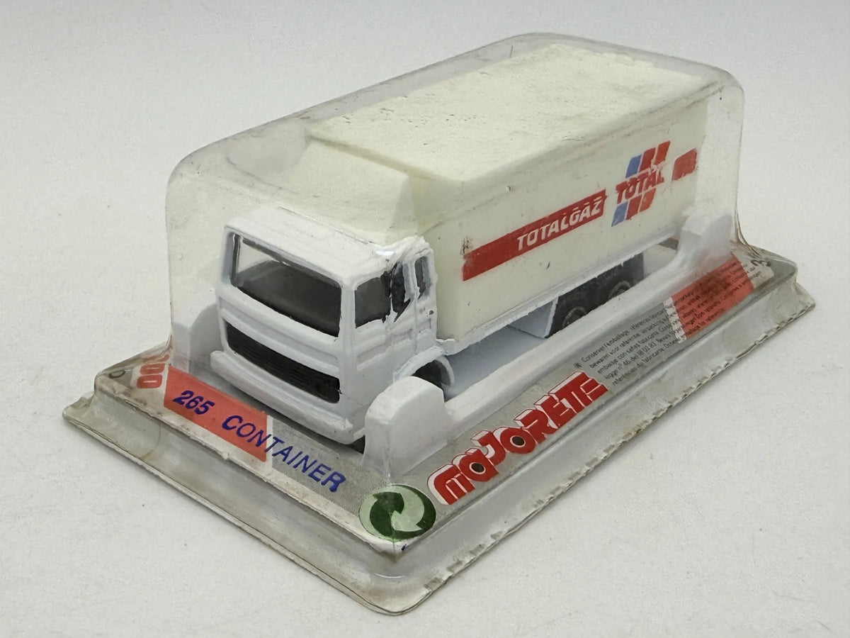 Ciężarówka CONTAINER Majorette '90 Biały 1:64 Made in France Total Gaz – zdjęcie 3
