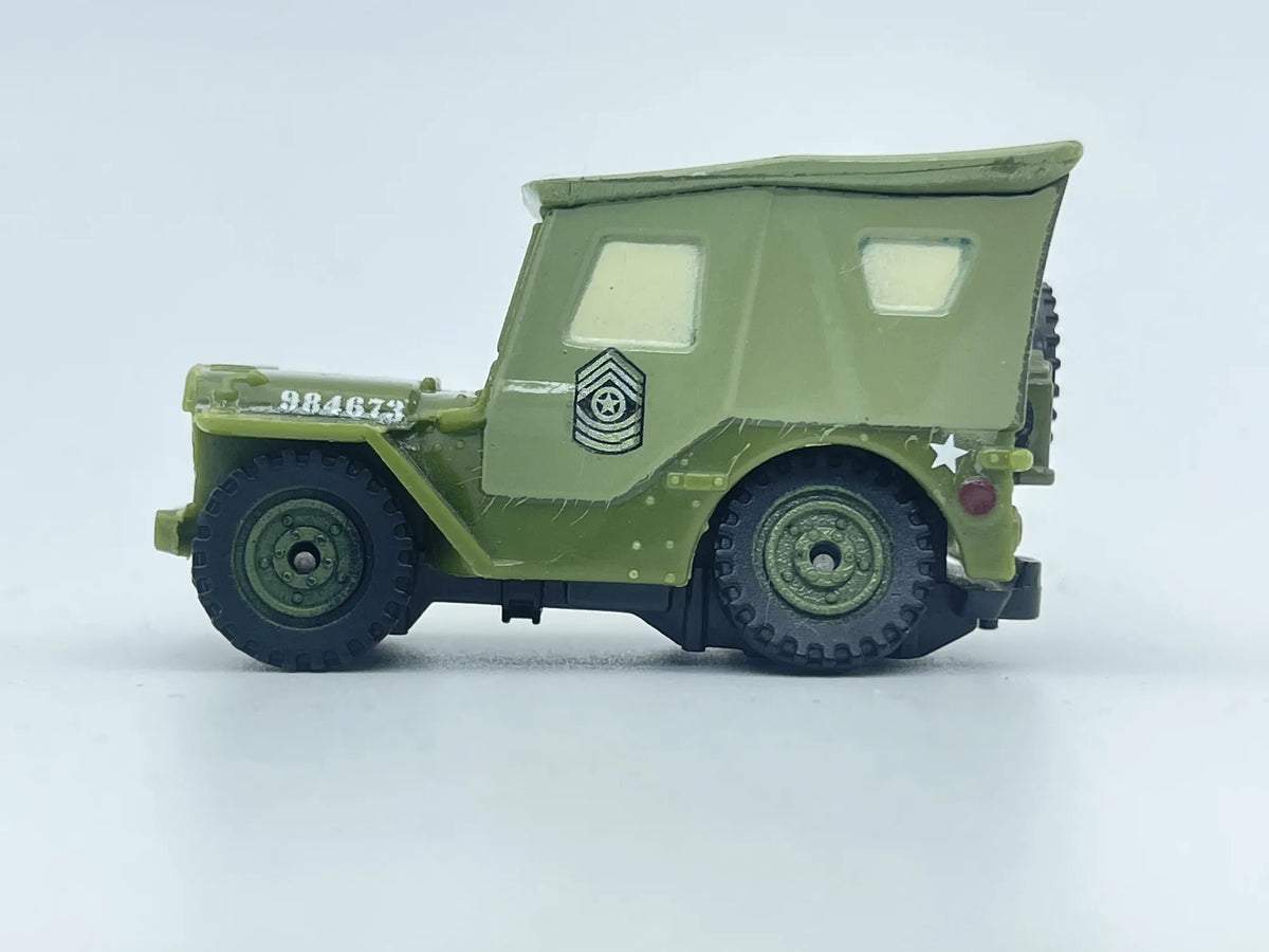 Sarge, Jeep Wrangler, Auta - Disney/Pixar, Resoraki, Die cast, Zielony 1:64 – zdjęcie 3