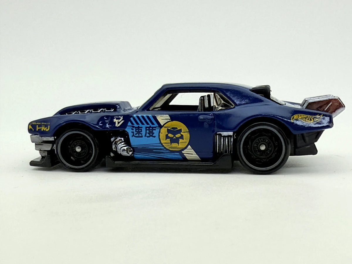 Custom '68 Camaro Hot Wheels Niebieska 1:64 – zdjęcie 3