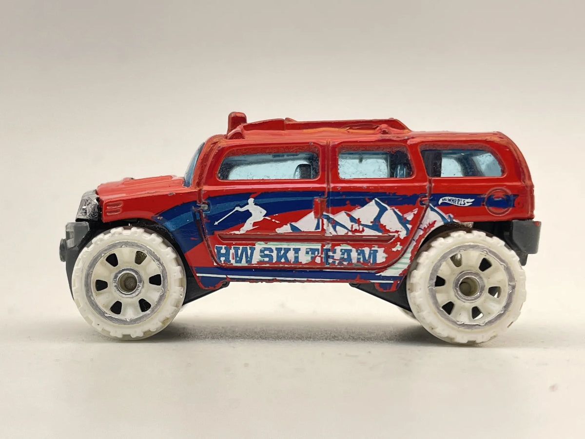 ROCKSTER, HW SKI TEAM, Jak Hummer, Hot Wheels 2003, Resoraki Czerwony, 1:64 – zdjęcie 3
