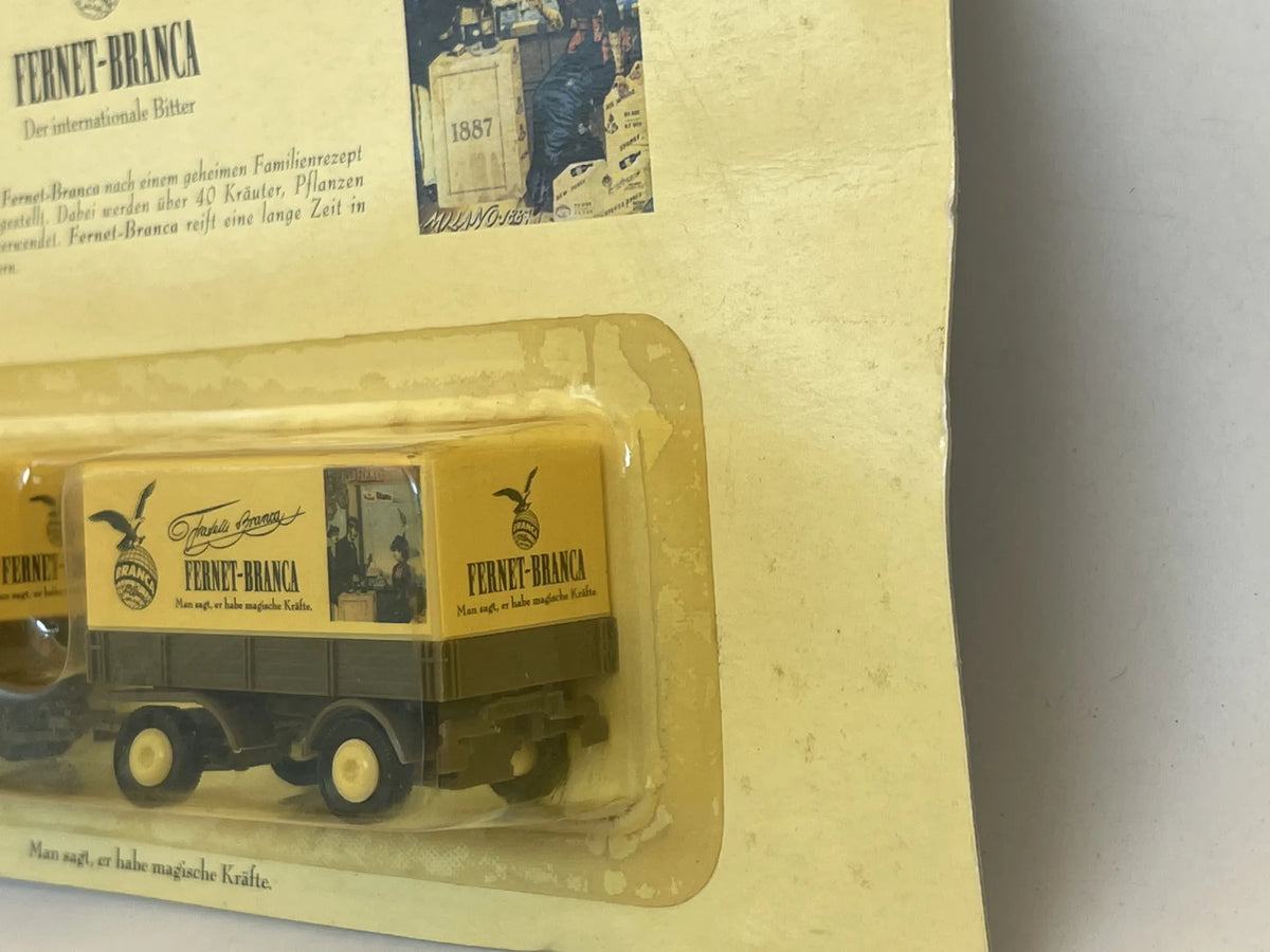 Deutz D 40 Vierke 1:87 Ciężarówka Promocyjna FERNET‑BRANCA Blister Żółty – zdjęcie 3