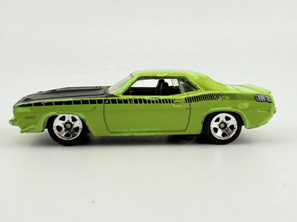1970 PLYMOUTH AAR CUDA, Chrysler Llc, Die cast B14, Zielony, 1:64, Resoraki – zdjęcie 3