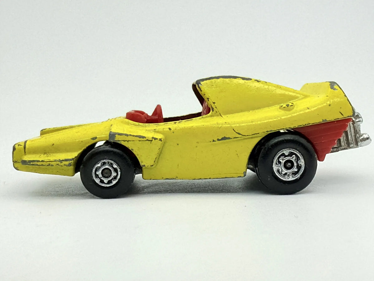 Woosh-N-Push Matchbox Żółty 1:64 Made in Anglia – zdjęcie 3