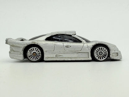 Mercedes-Benz Clk Gtr, Maisto, Resoraki, Die cast 1:64, srebrny – zdjęcie 3