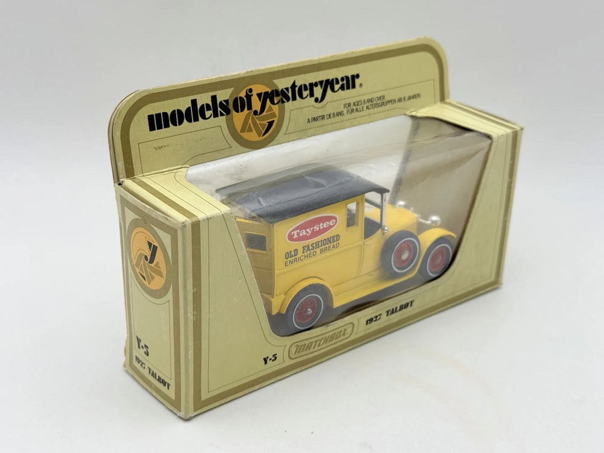 1927 TALBOT Matchbox 1978 Żółty 1:47 Made in England Taystee – zdjęcie 3