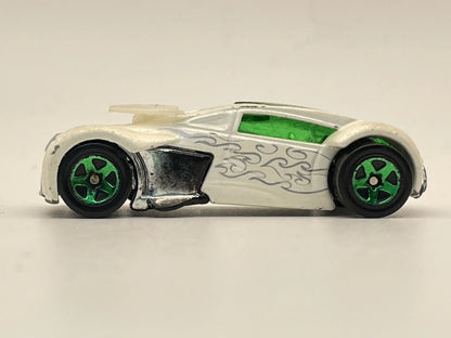 Phantom racer, Hot Wheels 2004, Resoraki, Die cast, Biały 1:64 – zdjęcie 3