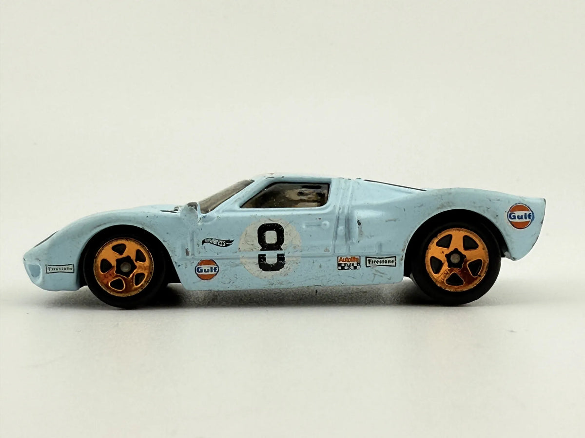 FORD GT-40, Hot Wheels 1999-2019, Die cast GHC55, Błękitny, 1:64, Resoraki – zdjęcie 3