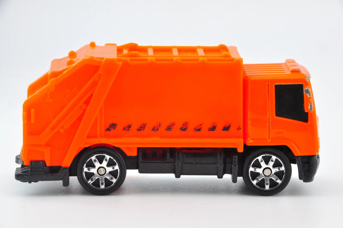 Garbage Truck (Śmieciarka), Maisto, Die cast, Resoraki, Pomarańczowy, 1:64 – zdjęcie 3