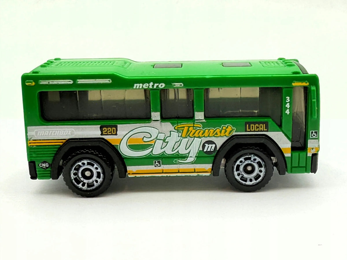 CITY BUS Matchbox 2004 Zielony 1:120 – zdjęcie 3