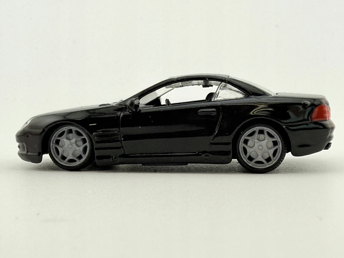 MERCEDES-BENZ SL 55 AMG, Bburago, Resoraki, Die cast 11635, Czarny, 1:64 – zdjęcie 3