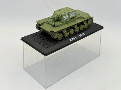 Czołg Sowiecki KW-1 z 1941 r Tanks of the World Wojsko AmerCom Zielony 1:72 – zdjęcie 3