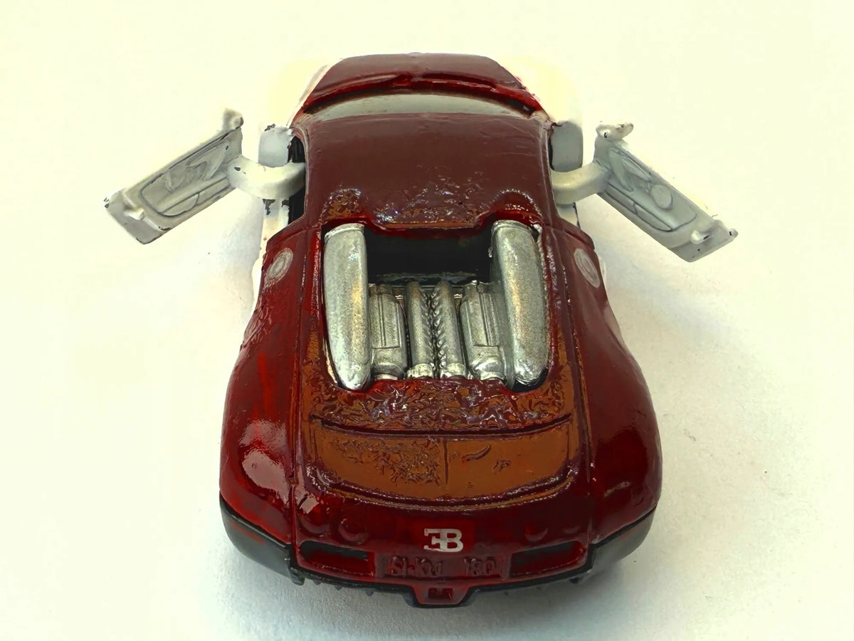 BUGATTI VEYRON 16.4 GRAND SPORT, Siku, Resoraki, Die cast, Bordowy, 1:64 – zdjęcie 3
