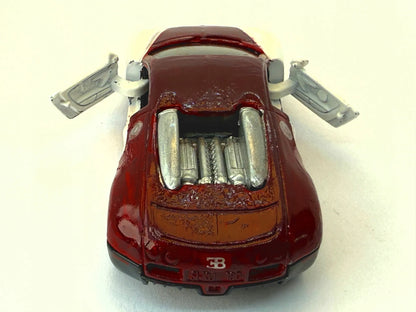 BUGATTI VEYRON 16.4 GRAND SPORT, Siku, Resoraki, Die cast, Bordowy, 1:64 – zdjęcie 3