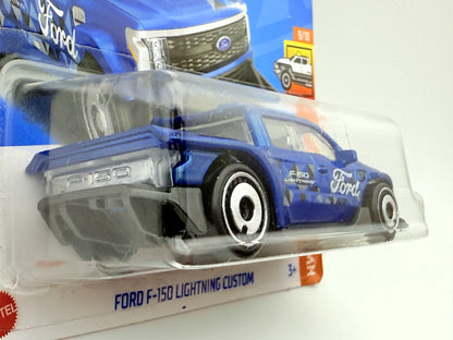 Ford F-150 Lightning Custom Hot Wheels Niebieski 1:64 – zdjęcie 3